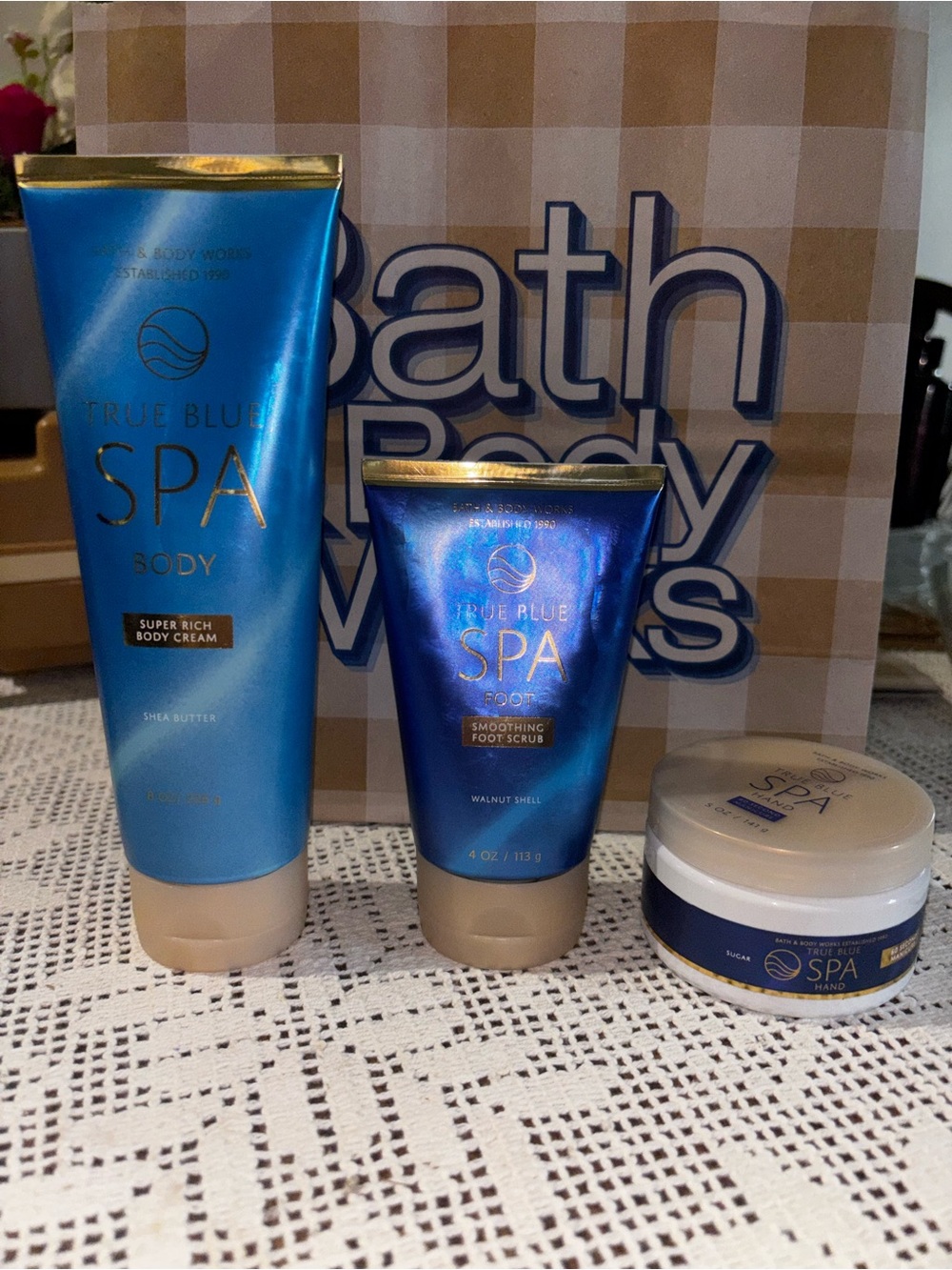 (2026)Bath & Body Works True Blue Spa Body & Foot Care Set - Blue